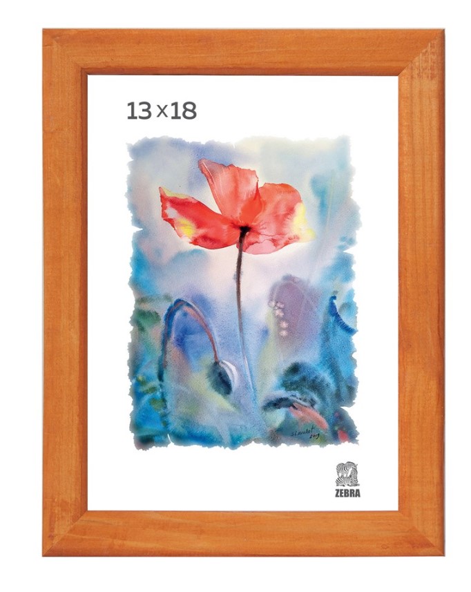 Фоторамка деревянная 13х18 , желтый цвет, (1303)