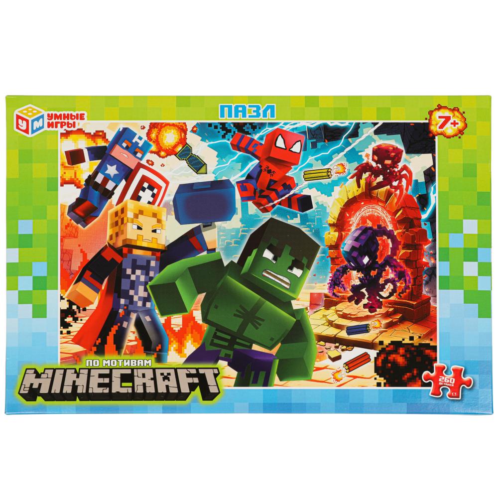Пазлы в коробке 260 деталей, По мотивам Майнкрафт, 379128