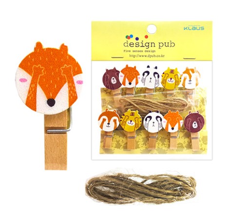 Прищепки декоративные KWELT 'Мордашки ', дерево, (10 шт;уп), K-15630