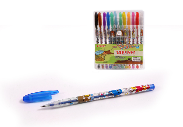 Набор гелевых ручек с блеском, ASMAR, 12 цветов, AR-928-12