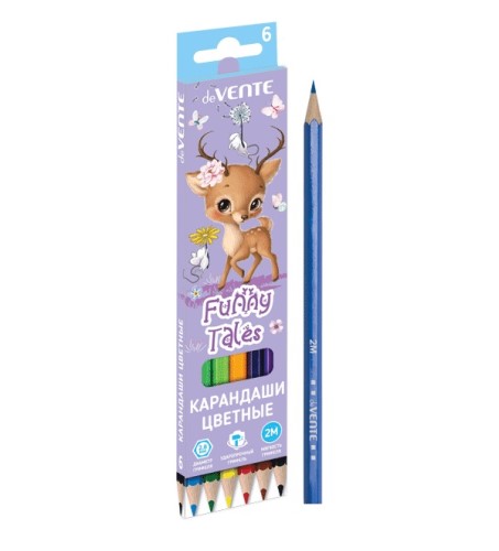 Карандаши цветные 'deVENTE.Funny Tales' , 06 цветов , 2 мм мягкость грифеля, 5021315