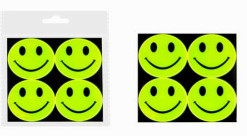 Набор наклеек светоотражающих СМАЙЛ, 4 шт., ОПП-упаковка с подвесом, M-7243