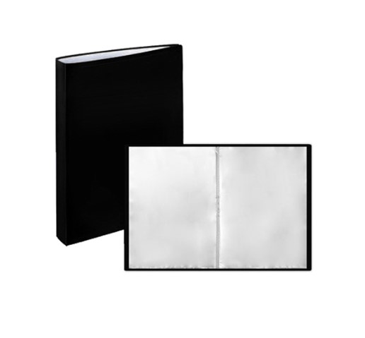 Папка 60 файлов 'KWELT',А4, черная, пластик 0,7 мм, КР-000518