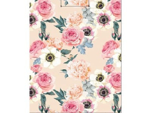 Пакет подарочный "Цветочный принт" 26х33х14 глянцевая ламинация ППК-7447