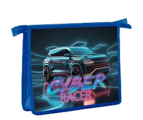 Папка для тетрадей А5 пластиковая, молния сверху с дизайном, ВНЕДОРОЖНИК  2025, ПМ-А5-29