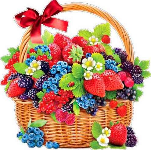 Плакат 'Корзина с ягодами', P2V-308