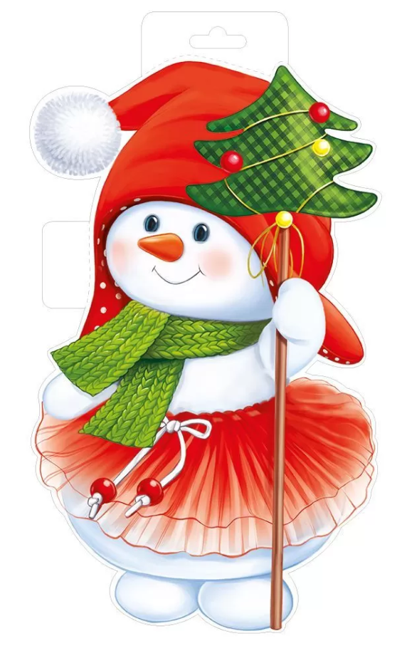 Плакат 'Снеговик с елочкой', 92.617.00