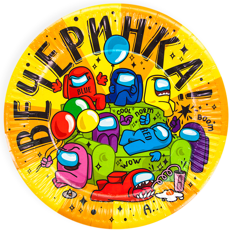 Тарелки (9'';23 см) Игра Среди Нас, Вечеринка, 6 шт., 77288