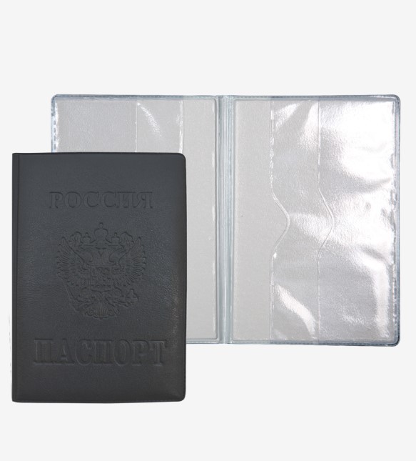 Обложка для паспорта 'Attomex' 93x133 мм, экокожа с эффектом металлик, 1030517