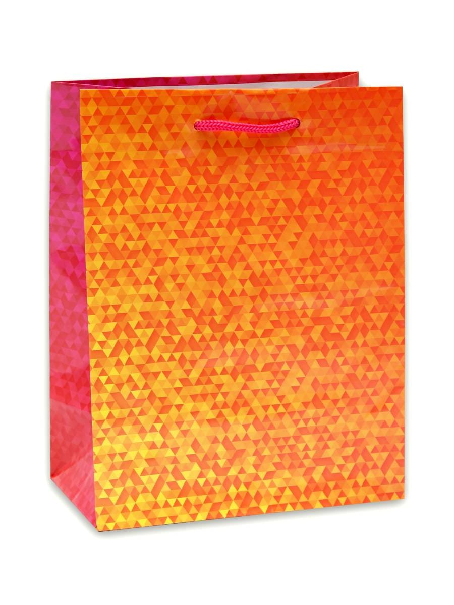 Пакет подарочный с глянцевой ламинацией 18х23х10 см (M) Пестрый узор, 157 г ПП-9103