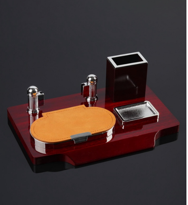 Набор настольный 4в1 с визитницей, красное дерево, 5113928