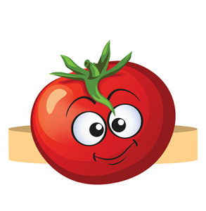 Украшение на скотче "Помидор", ободок, (10 шт/уп), 5KP-019