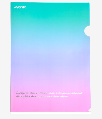 Папка-уголок 'deVENTE. Degrade' A4 (220x310 мм) 180 мкм, непрозрачная с рисунком, 3074317