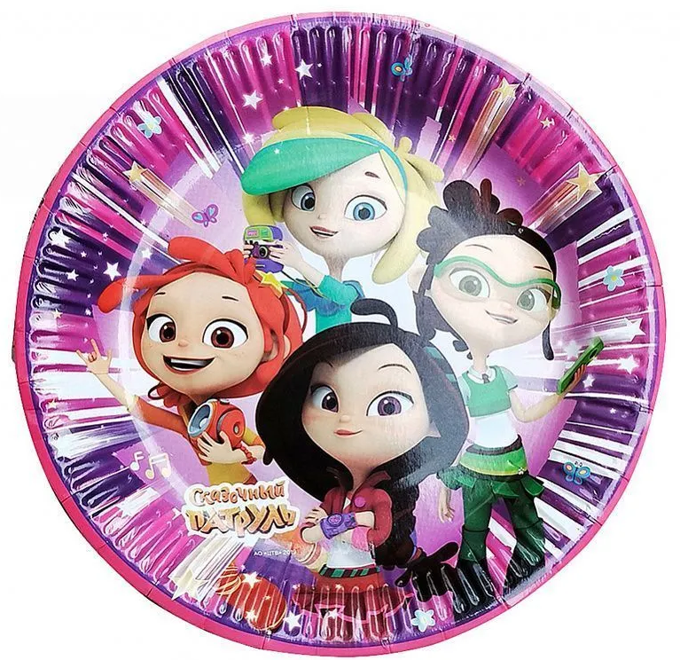 Набор тарелок бумажных 18 см ,'Сказочный Патруль', (6 шт;уп), 701037