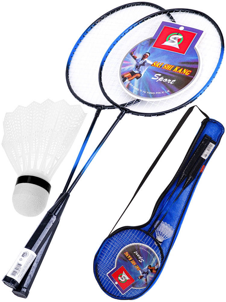 Набор для бадминтона (2 металл.ракетки,1 волан,в сумке) цвет микс, AN03360