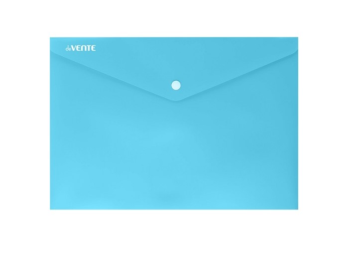 Папка конверт на кнопке 'deVENTE.Pastel', А4 , (330х235 мм),180 мкм, бирюзовый цвет, 3079324