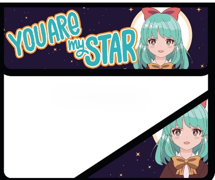 Папка для тетрадей А5 пластик, на липучке, 2 СЕКЦИИ, клапан + уголок, ЛУННАЯ ДЕВОЧКА 2024, ПМ-А5-36