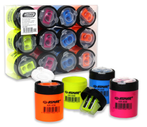 Точилка двойная с контейнером 'ASMAR', цвета ассорти, AR-935