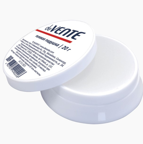 Подушка увлажняющая для пальцев 'deVENTE' гелевая 25 г, белая, 4151600